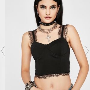 Dolls kill Baddie moment bustier top never worn